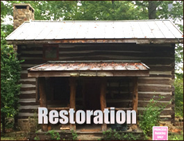 Historic Log Cabin Restoration  Siler City, North Carolina